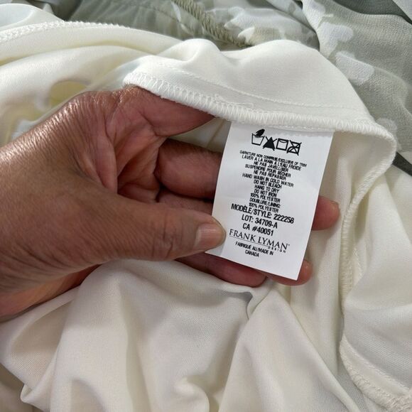 Frank Lyman Design Olive and White Floral Maxi Dress size 4 NWT - Picture 8 of 8